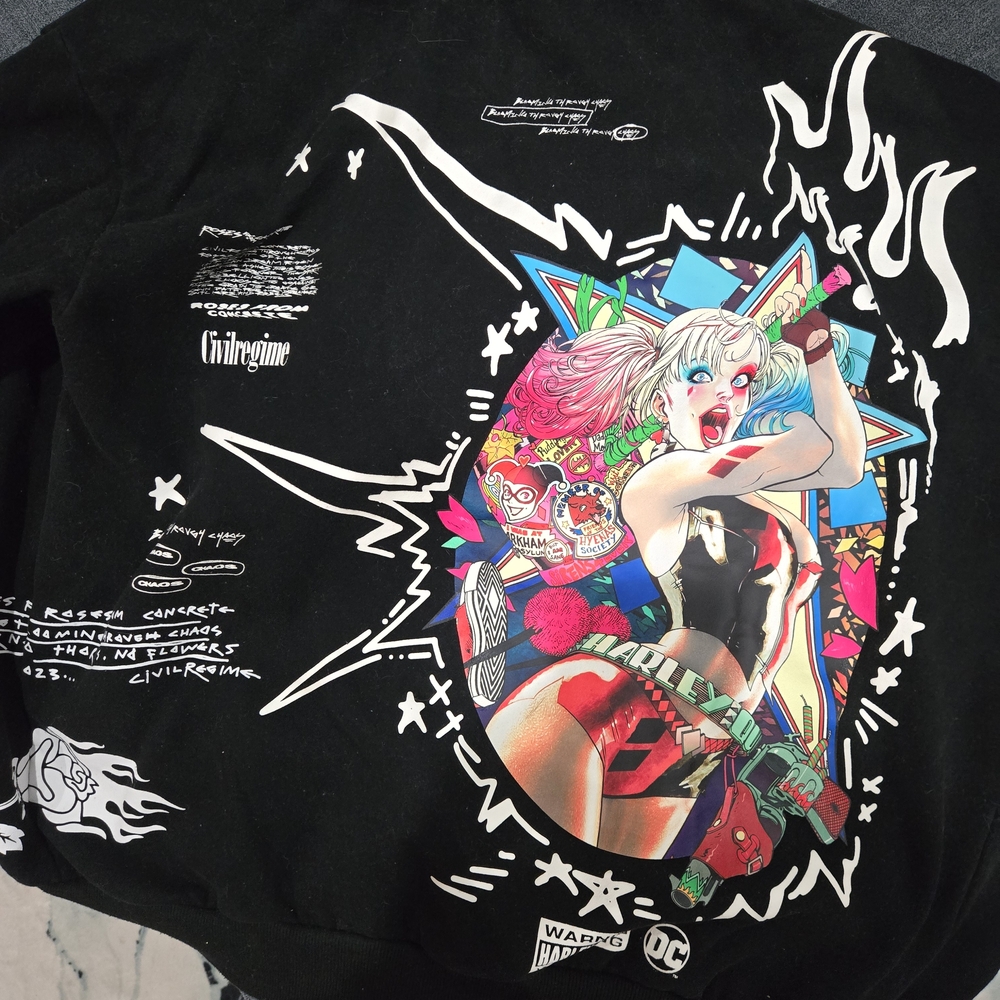 SOLD!!! Civil Regime Harley Quinn Batman collab zip up Graphic hoodie